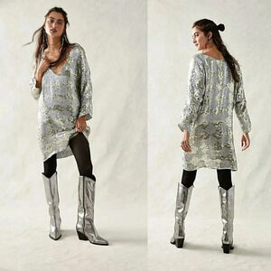 Free People Jen’s Pirate Booty Checkered Boombox Mini Dress Size S/M NWT $354